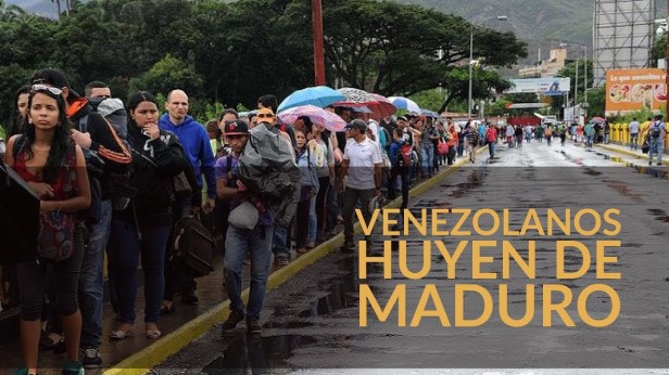 venezolanos huyen de maduro